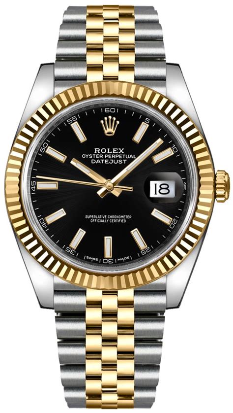 bracciale in acciaio nero per rolex|Orologio Rolex Datejust 41 in acciaio Oystersteel .